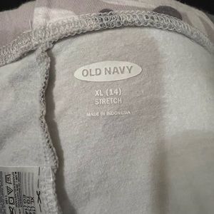 old navy grey camo leggings size xl
